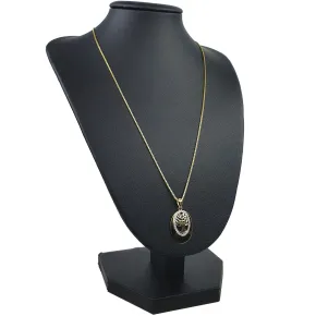 Schmuckset aus 585 / 14K Gold - Bicolor - Lebensbaum-Amulett und glänzende Venezianer - Halskette (45cm) in hochwertigem 14K / 585 Gelbgold