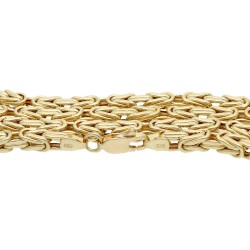 Königskette aus 585er Gelbgold (14k)- 65cm lang, 4 mm breit, ca. 25g