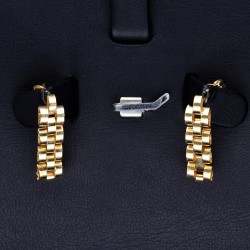 Hängende Ohrstecker / Ohrringe aus beweglichen Gliedern aus 585er 14K Gold