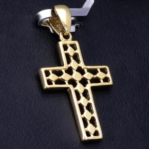 Edler Kreuz-Anhänger aus 14k / 585 Gelbgold