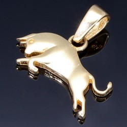 Stier - Anhänger aus hochwertigem, glänzend poliertem 585 / 14K Gold