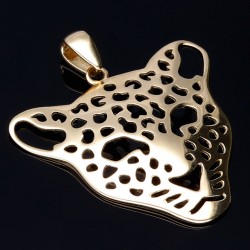 Panther - Anhänger aus glänzendem 585 / 14K Gelbgold