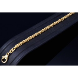 Massives Königsarmband aus Gold (585er 14k Gold), ca. 3mm Breite, ca. 24cm lang, ca. 13g - Made in Germany !