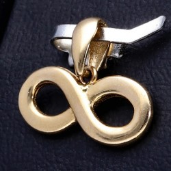 Infinity - Gold - Anhänger in Form eines Unendlichkeitszeichens in 585 14K Gelbgold