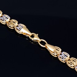 Exquisites Collier für Damen in modernem Design in hochwertigem 585 (14k) Gold ca. 45 cm Länge