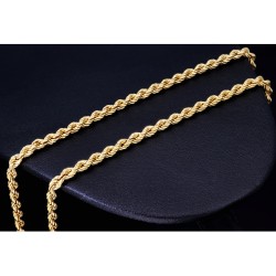 Funkelnde Kordelkette für Damen in ca. 45 - 46 cm Länge aus hochwertigem 585er Gold 14k