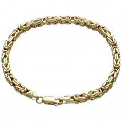 Goldenes Königsarmband (585er 14k), 4mm breit, 22,5cm lang