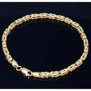 Prunkvolles Königsarmband in 585 14k Gold (ca. 3,5mm, 22cm)