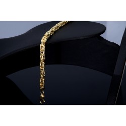 Glänzendes Königsarmband (585er 14k), 5,5mm breit, 23cm lang