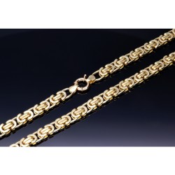Flache Königskette aus hochwertigem 585er Gold (14 K)  (ca. 30,6g, 60 cm, 7,5mm)