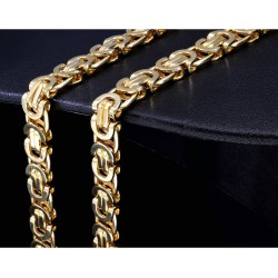 Flache Königskette aus hochwertigem 585er Gold (14 K)  (ca. 30,6g, 60 cm, 7,5mm)