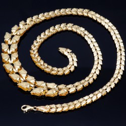 Exquisites Collier für Damen in modernem, filigranem Design in hochwertigem 585 / 14k Gold ca. 50 cm Länge