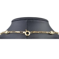 Ankerkette aus hochwertigem 14K/585 Gelbgold mit filigranem Greco-Design (ca. 62cm)