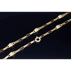 Ankerkette aus hochwertigem 14K/585 Gelbgold mit filigranem Greco-Design (ca. 62cm)