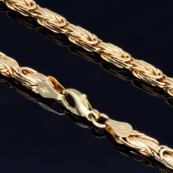 Ultralange massive Königskette aus 585er Gelbgold (14k)- 90cm lang, 3,5 mm breit, ca. 58g