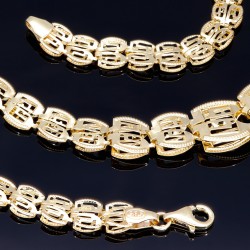 Collier für Damen in modernem Design in hochwertigem 585 (14k) Gold ca. 50 cm Länge
