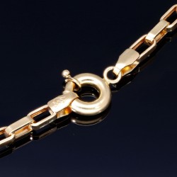 Exquisite, kurzgliedrige Ankerkette aus hochwertigem 585 / 14K Gold , ca. 60 cm Länge 3,5mm