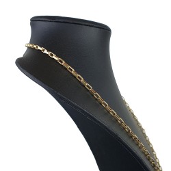 Exquisite, kurzgliedrige Ankerkette aus hochwertigem 585 / 14K Gold , ca. 60 cm Länge 3,5mm