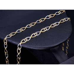 Sehr schöne, luftige Halskette mit aus 14K / 585 Gold (14K/585 Bicolor Gelbgold und Weißgold) ca. 50 cm