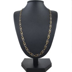 Sehr schöne, luftige Halskette mit aus 14K / 585 Gold (14K/585 Bicolor Gelbgold und Weißgold) ca. 50 cm