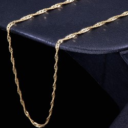 Elegante Damenkette aus funkelndem 14K / 585 Gelbgold (ca. 50 cm)