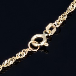 Elegante Damenkette aus funkelndem 14K / 585 Gelbgold (ca. 50 cm)