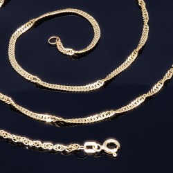 Elegante Damenkette aus funkelndem 14K / 585 Gelbgold (ca. 50 cm)