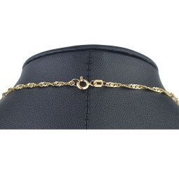 Elegante Damenkette aus funkelndem 14K / 585 Gelbgold (ca. 50 cm)