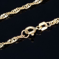 Elegante Damenkette aus funkelndem 14K / 585 Gelbgold (ca. 50 cm)