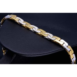 Wertvolles Collier für Damen in prunkvollem Design, besetzt mit Brillanten (ca. 0,49ct.) in hochwertigem 750er (18k) Bicolor Gold (ca. 85,3g) Gesamtgewicht in 43-44 cm Länge