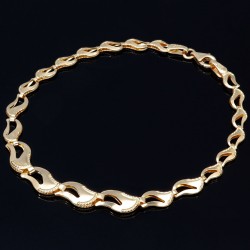 Elegantes Armband für Damen in stilvollem Design aus 585er 14k Gold, ca.  19cm lang
