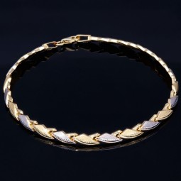 Stilvolles, filigran verziertes Armband aus 585 14K Gold in (ca. 19-20 cm Länge)