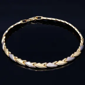 Stilvolles, filigran verziertes Armband aus 585 14K Gold in (ca. 19-20 cm Länge)