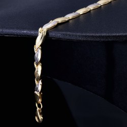 Stilvolles, filigran verziertes Armband aus 585 14K Gold in (ca. 19-20 cm Länge)
