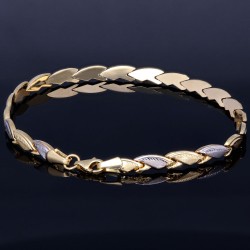 Stilvolles, filigran verziertes Armband aus 585 14K Gold in (ca. 19-20 cm Länge)