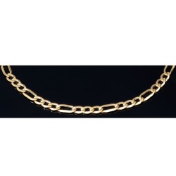 Edles Figaro Armband in hochwertigem 585 14k Gold, ca. 4mm breit, 19cm lang