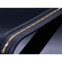 Edles Figaro Armband in hochwertigem 585 14k Gold, ca. 4mm breit, 19cm lang