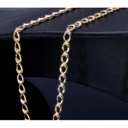 Edle Damenkette mit figranem Design aus hochwertigem 585 (14k) Gold in ca. 45cm Länge