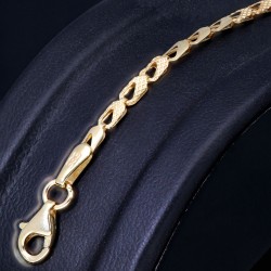 Stilvolles, glänzendes Armband aus edlem 585er (14k) Gold ca. 18cm lang