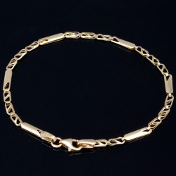 Trendiges Armband aus hochwertigem 14K 585er Gold (ca. 18 cm Länge)