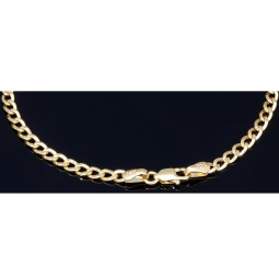 Sehr schönes Panzerarmband aus wertvollem 585er 14k Gold, ca. 2,5 mm breit, 19cm lang