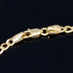 Sehr schönes Panzerarmband aus wertvollem 585er 14k Gold, ca. 2,5 mm breit, 19cm lang