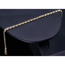 Feines Herz - Armband aus edlem Bicolor 585 14K Gold in (ca. 18 cm Länge)