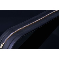 Edles Tennisarmband mit dunkelblauen Zirkonia aus hochwertigem 585 14K Gold in (ca. 18 cm Länge)