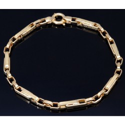 Edles Greco - Ankerarmband aus hochwertigem 14K 585er Gold mit Federringverschluss (ca. 23 cm Länge)