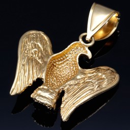 Großer Adler-Anhänger in Bicolor Gold (585er Weißgold und Gelbgold 14k)