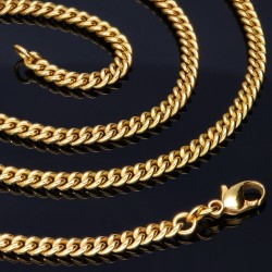 XXL - Panzerkette mit FBM-Stempel aus edlem Gelbgold (8K, 333 Gold) in ca. 4 mm, 70-71 cm (ca. 36g) - Made in Germany