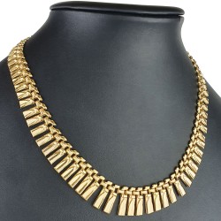 Exklusives, enganliegendes Collier für Damen in massivem 585 14k Gold in   (ca. 35,6g) ca. 45 cm Länge