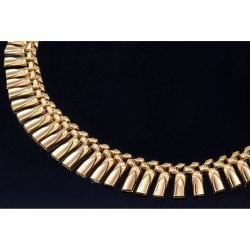 Exklusives, enganliegendes Collier für Damen in massivem 585 14k Gold in   (ca. 35,6g) ca. 45 cm Länge