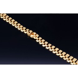 Exklusives, enganliegendes Collier für Damen in massivem 585 14k Gold in   (ca. 35,6g) ca. 45 cm Länge